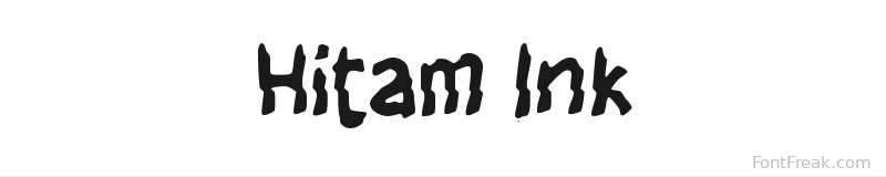 Hitam Ink font preview