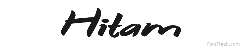 Hitam font preview