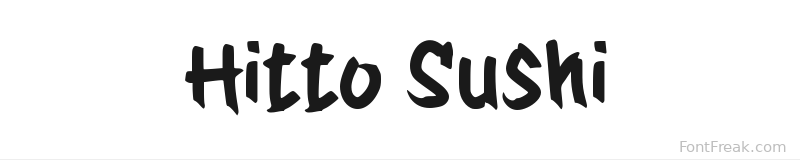 Hitto Sushi font preview