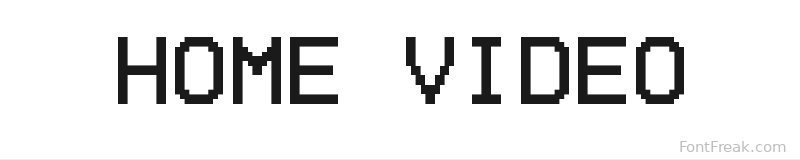 Home Video font preview