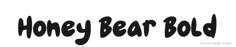 Honey Bear Bold font preview