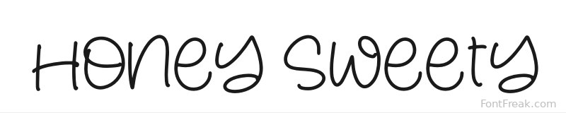 Honey Sweety font preview