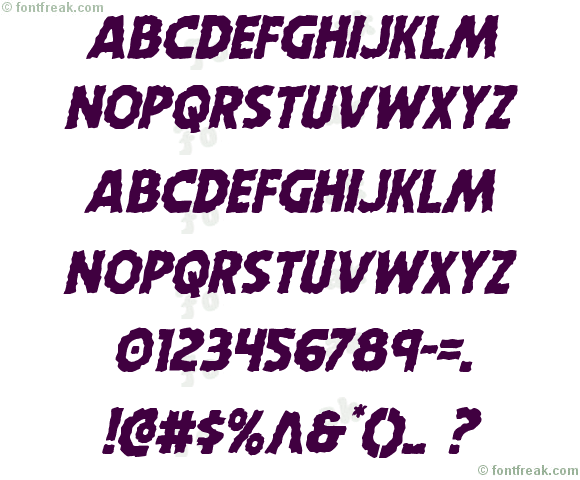 Horroween Staggered Italic