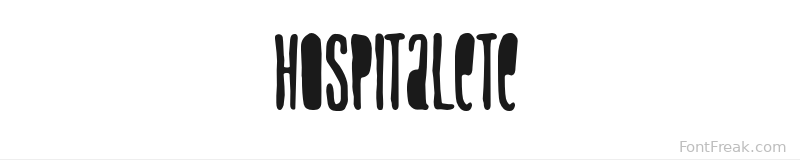 Hospitalete font preview