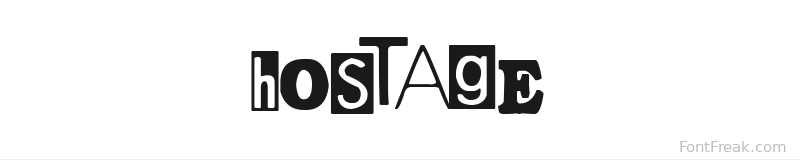 Hostage font preview