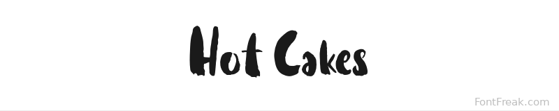 Hot Cakes font preview