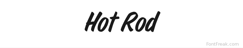 Hot Rod font preview