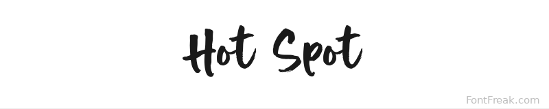 Hot Spot font preview