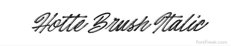 Hotte Brush Italic font preview