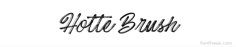 Hotte Brush font preview