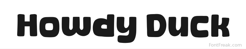 Howdy Duck font preview