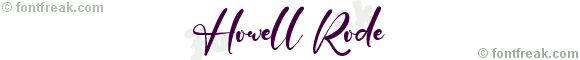 Howell Rode font preview