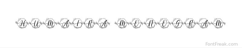 Humaira Monogram font preview