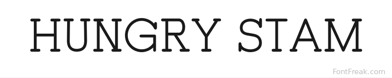 Hungry Stam font preview