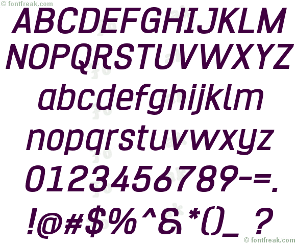 Hurufo & Numero Bold Italic Italic