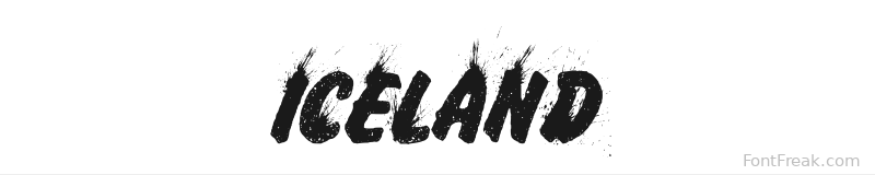 ICELAND font preview