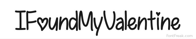 IFoundMyValentine font preview
