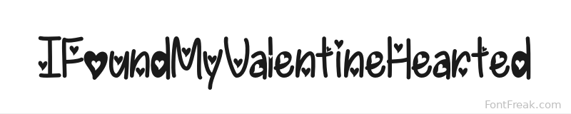 IFoundMyValentineHearted font preview
