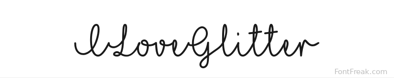 ILoveGlitter font preview