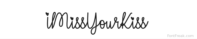 IMissYourKiss font preview