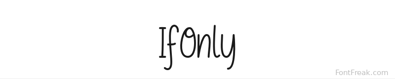 IfOnly font preview