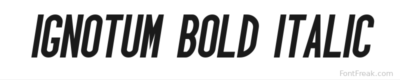 Ignotum Bold Italic