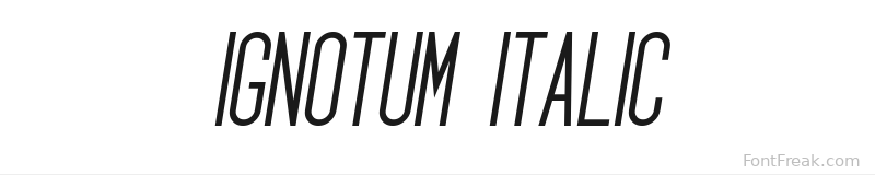 Ignotum Italic font preview