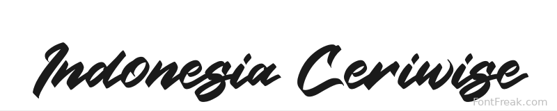 Indonesia Ceriwise font preview