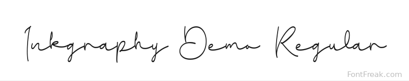 Inkgraphy Demo Regular font preview