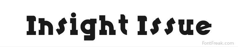 Insight Issue font preview