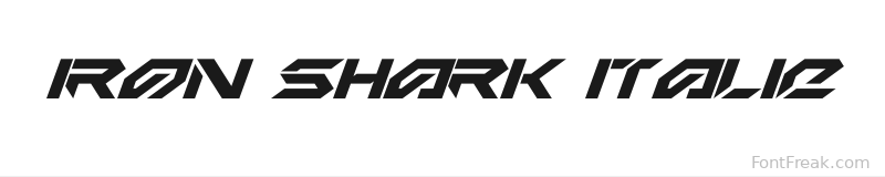 Iron Shark Italic font preview