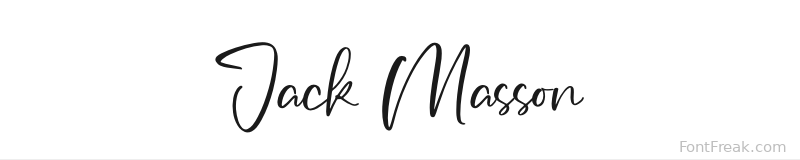 Jack Masson font preview