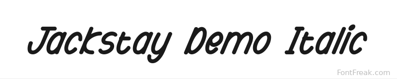 Jackstay Demo Italic font preview