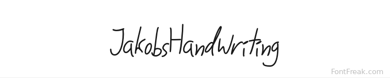 JakobsHandwriting font preview