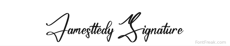 Jamesttedy Signature font preview