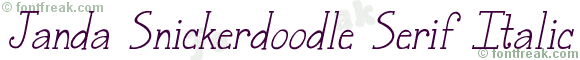 Janda Snickerdoodle Serif Italic