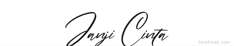 Janji Cinta font preview