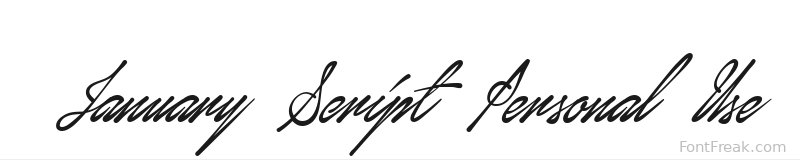 January Script Personal Use font preview