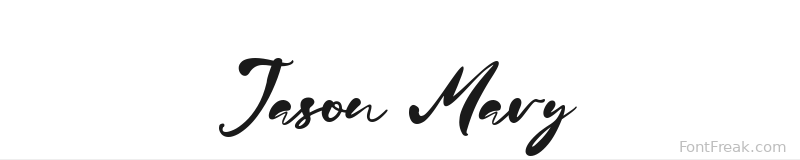 Jason Mary font preview