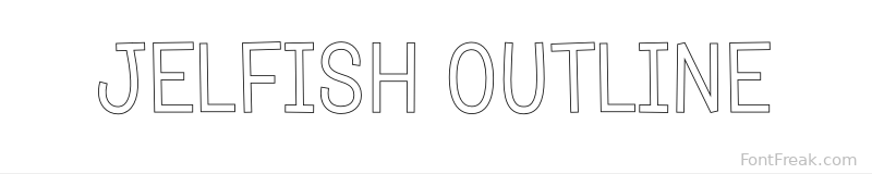 Jelfish Outline font preview