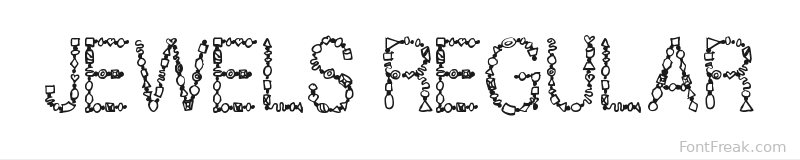Jewels Regular font preview