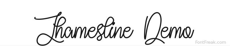 Jhamesline Demo font preview