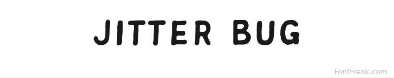 Jitter Bug font preview