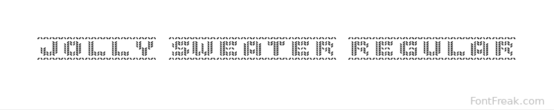 Jolly Sweater Regular font preview