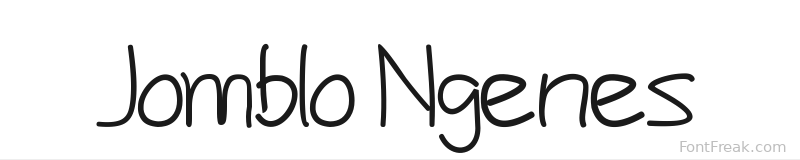 Jomblo Ngenes font preview