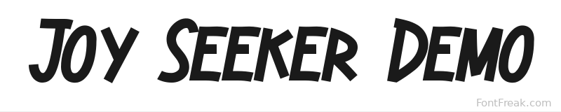 Joy Seeker Demo font preview