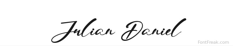 Julian Daniel font preview