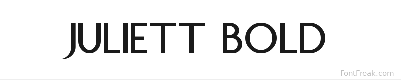 Juliett Bold font preview