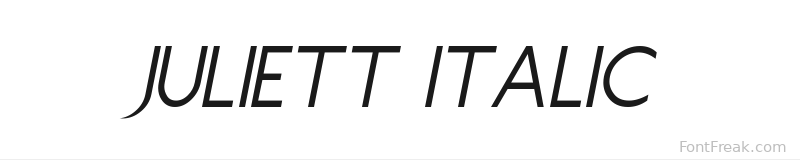 Juliett Italic font preview