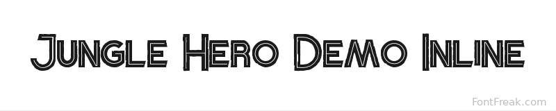 Jungle Hero Demo Inline font preview